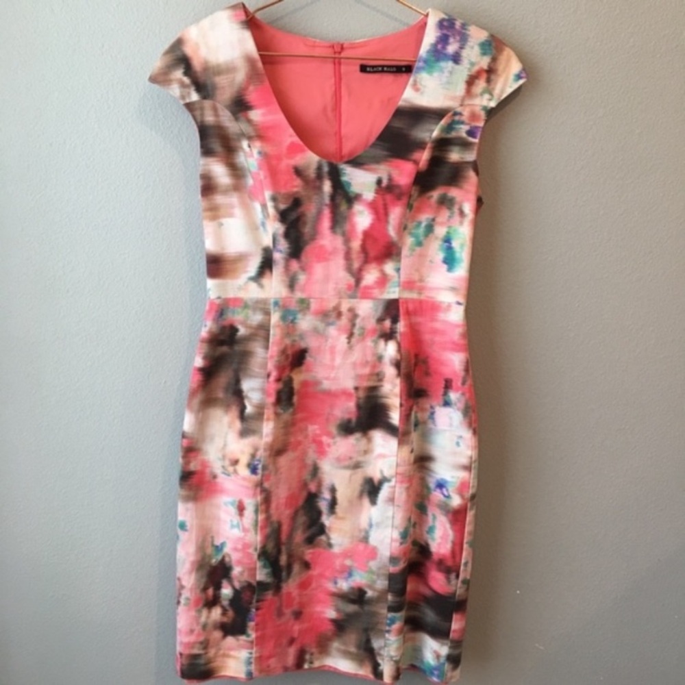 Black Halo Demetrio Sheath Dress Decadence Print